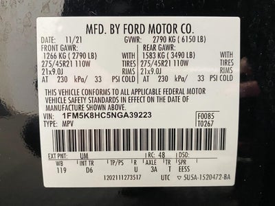 2022 Ford Explorer Platinum 4WD