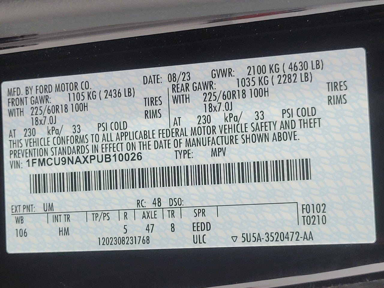 2023 Ford Escape ST-Line Select AWD