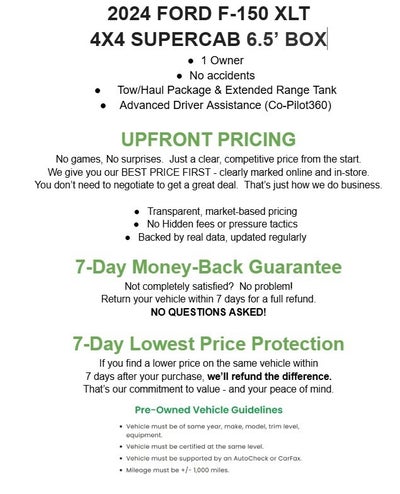 2024 Ford F-150 XLT 4WD SuperCab 6.5' Box