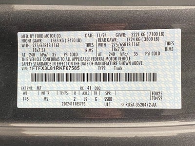 2024 Ford F-150 XLT 4WD SuperCab 6.5' Box