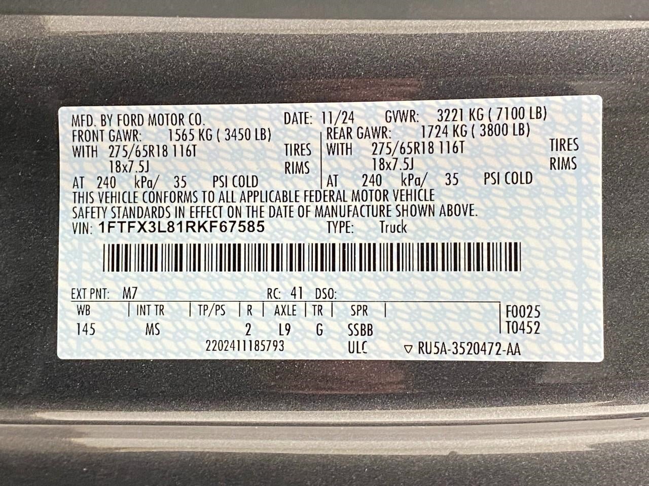 2024 Ford F-150 XLT 4WD SuperCab 6.5' Box