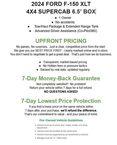 2024 Ford F-150 XLT 4WD SuperCab 6.5' Box