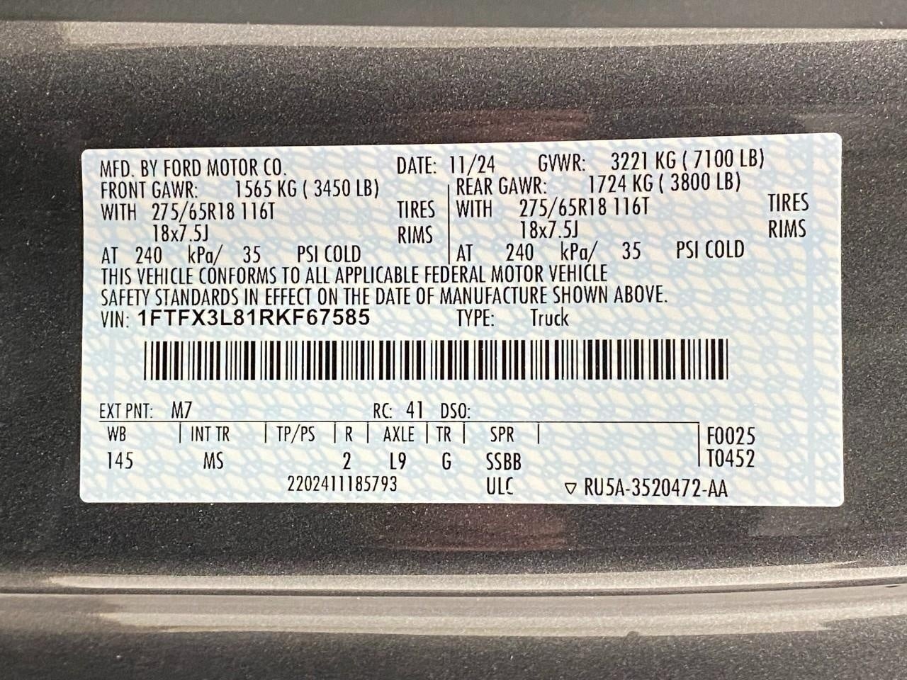 2024 Ford F-150 XLT 4WD SuperCab 6.5' Box