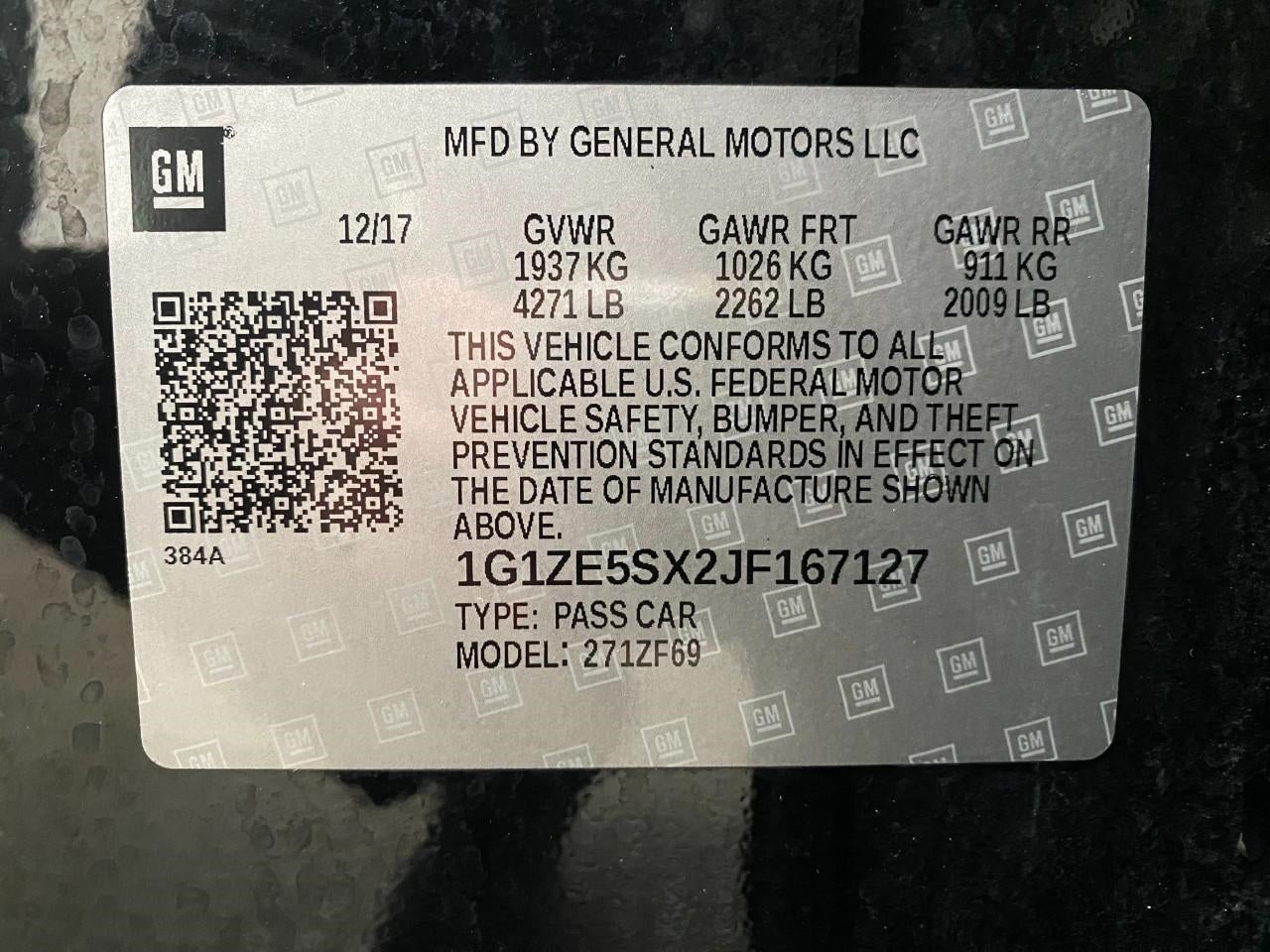 2018 Chevrolet Malibu 4dr Sdn Premier w/2LZ