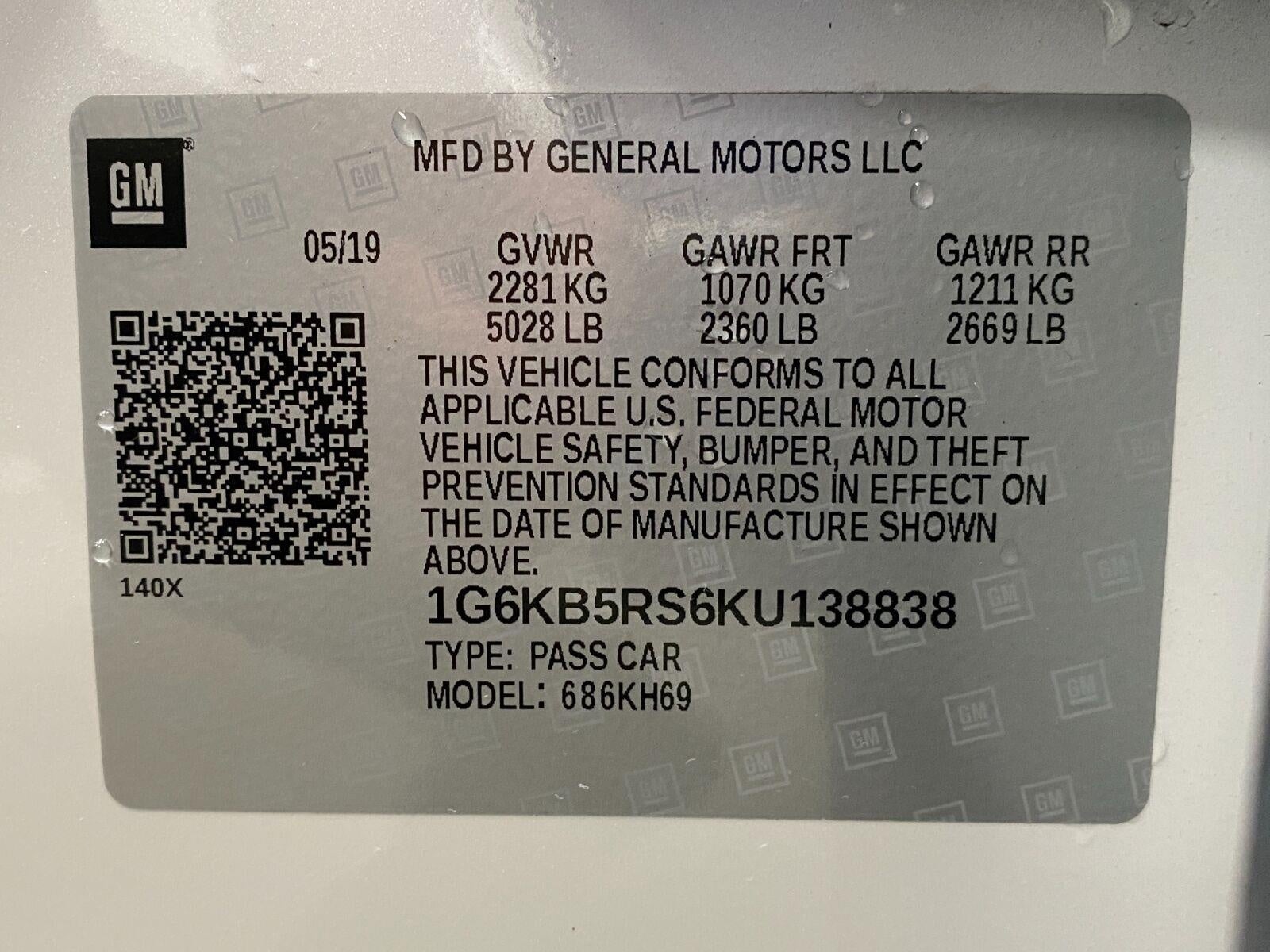 2019 Cadillac CT6 4dr Sdn 3.6L Luxury AWD