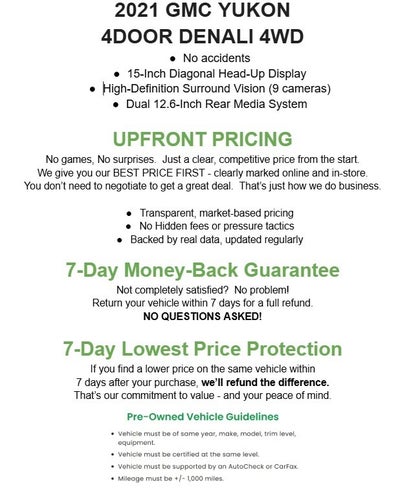 2021 GMC Yukon 4WD 4dr Denali