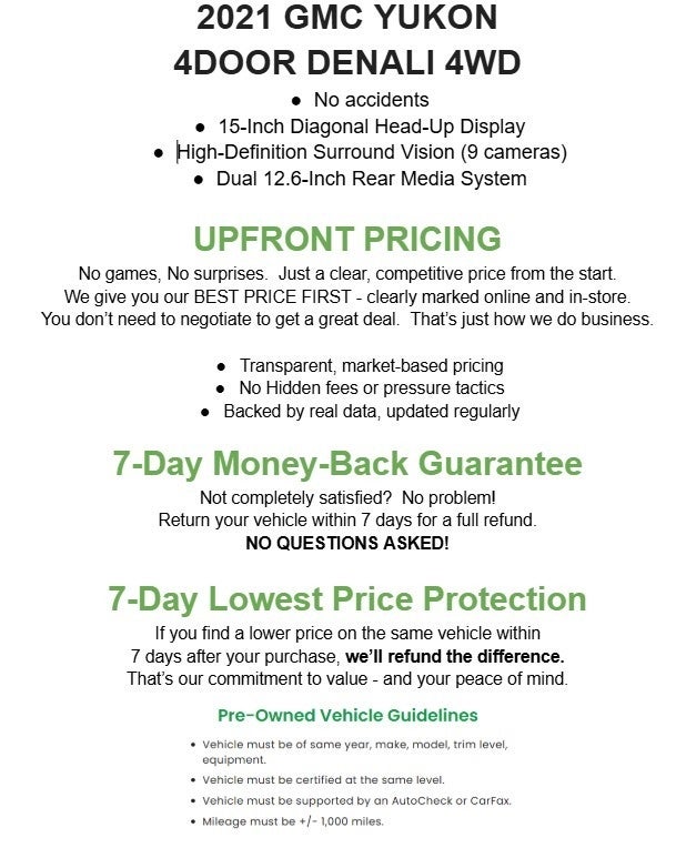 2021 GMC Yukon 4WD 4dr Denali
