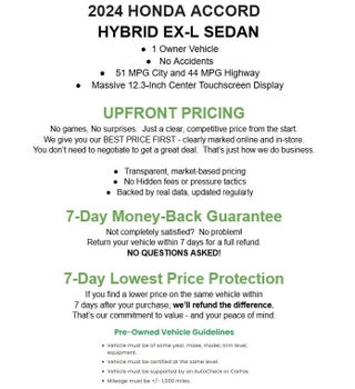 2024 Honda Accord Hybrid EX-L Sedan