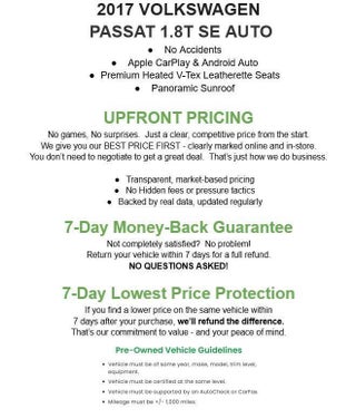 2017 Volkswagen Passat 1.8T SE Auto