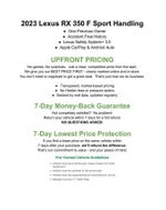 2023 Lexus RX RX 350 F SPORT Handling AWD