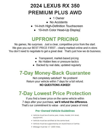 2024 Lexus RX RX 350 Premium Plus AWD