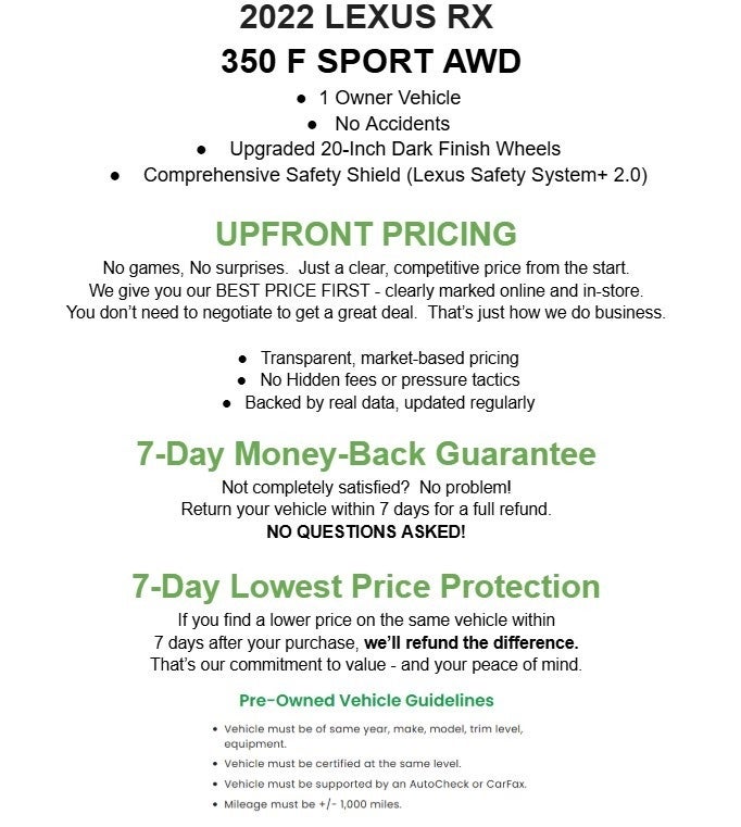 2022 Lexus RX 350 350 F SPORT AWD's photo