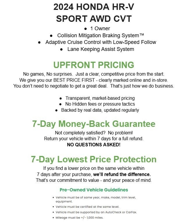 2024 Honda HR-V Sport AWD CVT