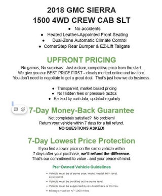2018 GMC Sierra 1500 4WD Crew Cab 143.5 SLT