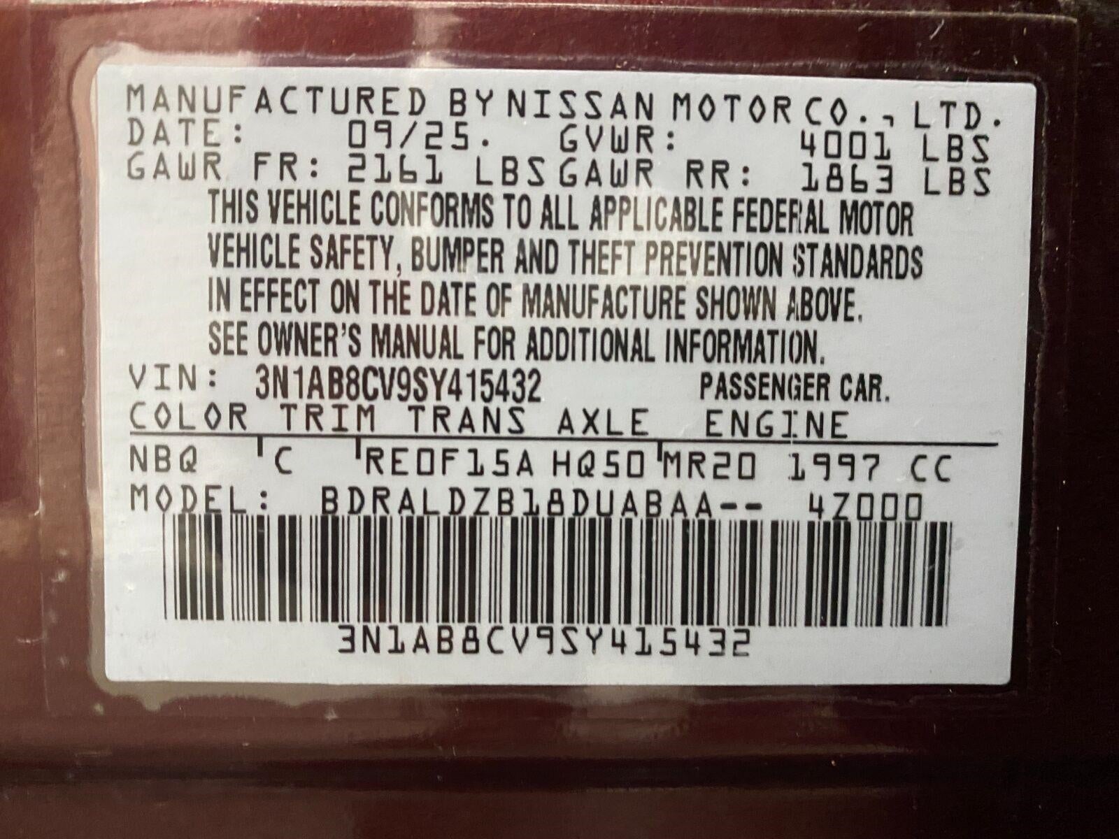 2025 Nissan Sentra SV CVT