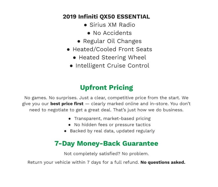 2019 INFINITI QX50 ESSENTIAL