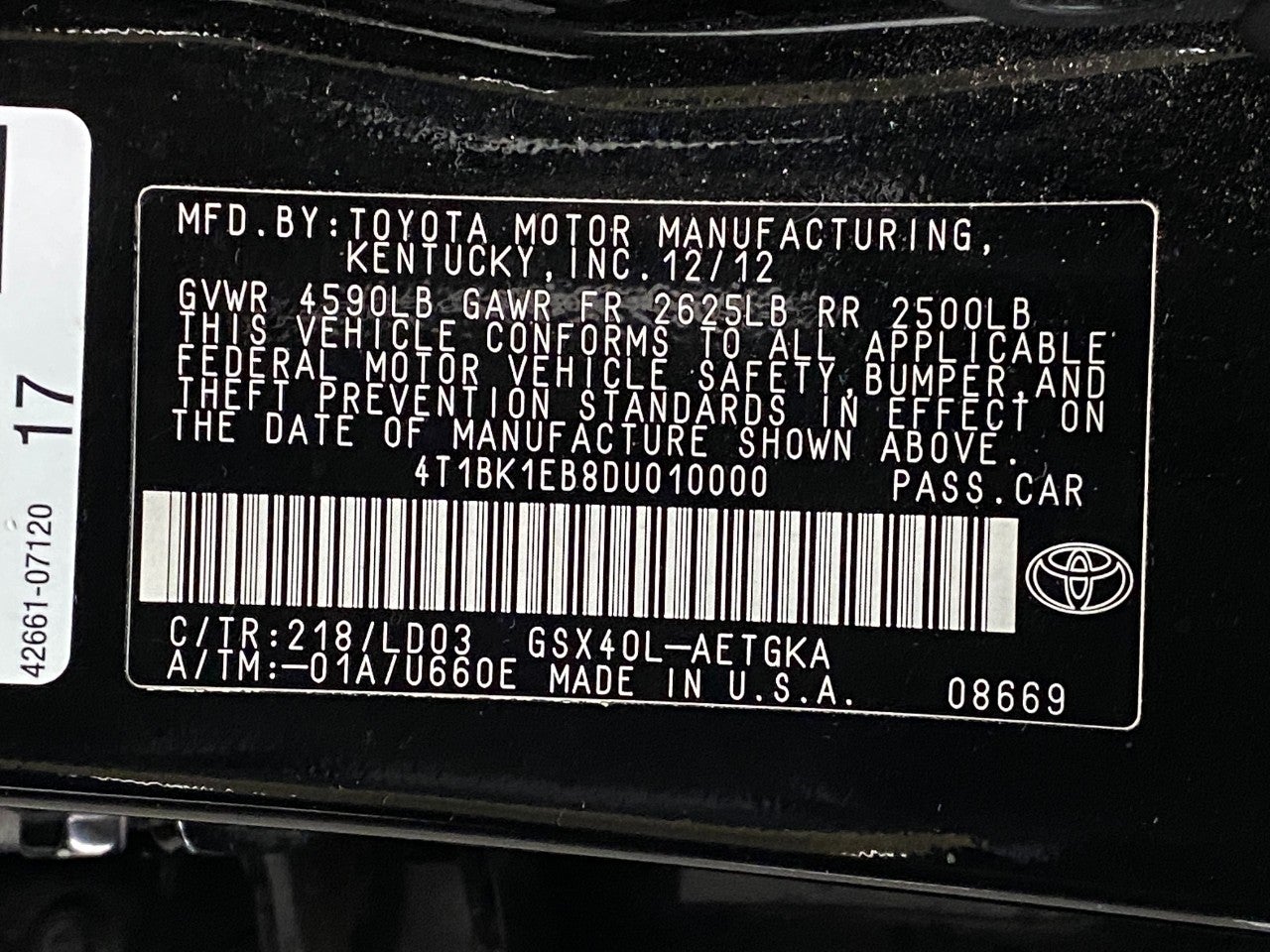 2013 Toyota AVALON Base