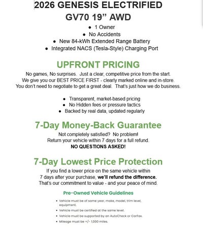 2026 Genesis Electrified GV70 19 AWD