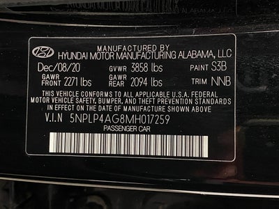 2021 Hyundai Elantra Limited IVT