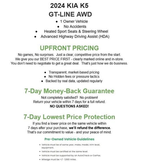 2024 Kia K5 GT-Line Auto AWD