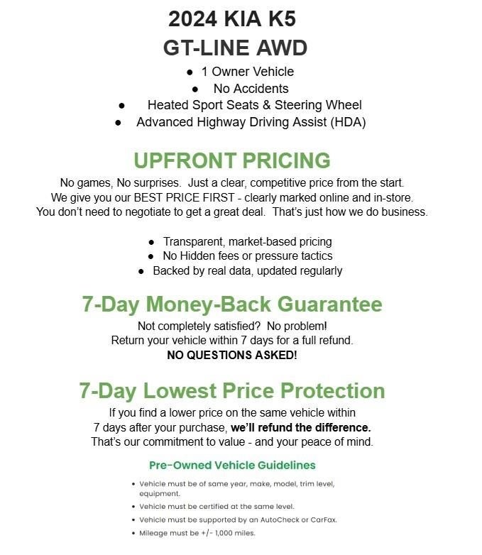 2024 Kia K5 GT-Line Auto AWD