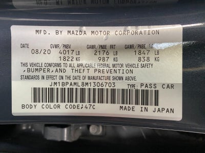 2021 Mazda Mazda3 Hatchback Premium Manual FWD