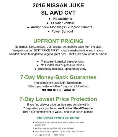 2015 Nissan JUKE 5dr Wgn CVT SL AWD
