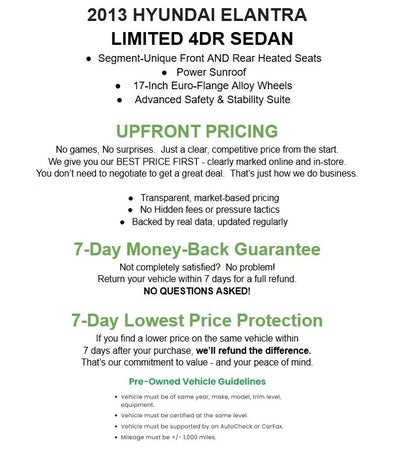 2013 Hyundai ELANTRA LIMITED