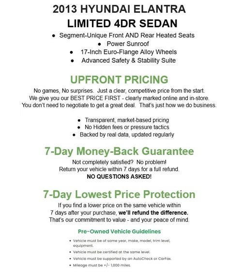 2013 Hyundai ELANTRA LIMITED