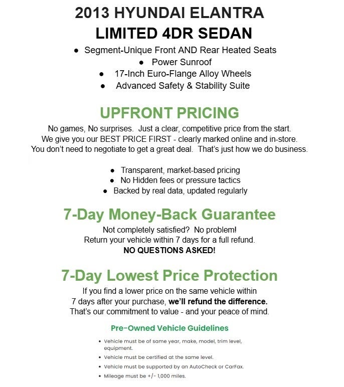 2013 Hyundai ELANTRA LIMITED