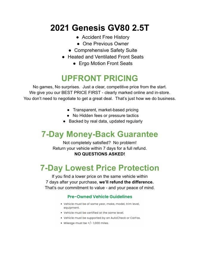 2021 Genesis GV80 2.5T AWD
