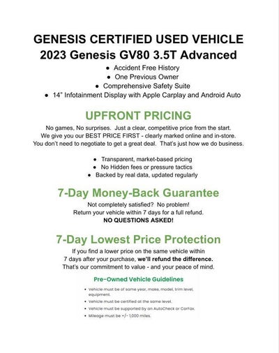 2023 Genesis GV80 3.5T Advanced + AWD