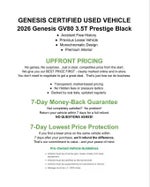 2026 Genesis GV80 3.5T Prestige Black AWD