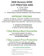 2026 Genesis GV80 3.5T Prestige AWD