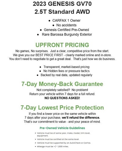2023 Genesis GV70 2.5T AWD
