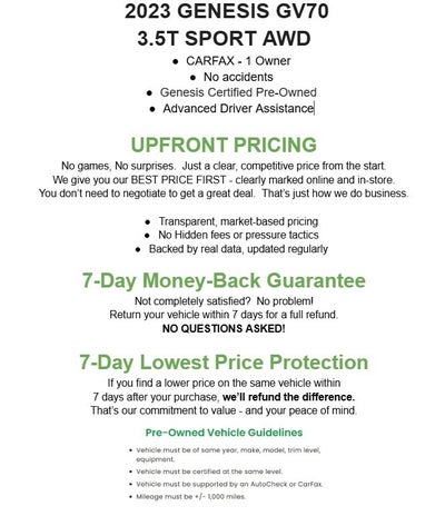2023 Genesis GV70 3.5T Sport AWD