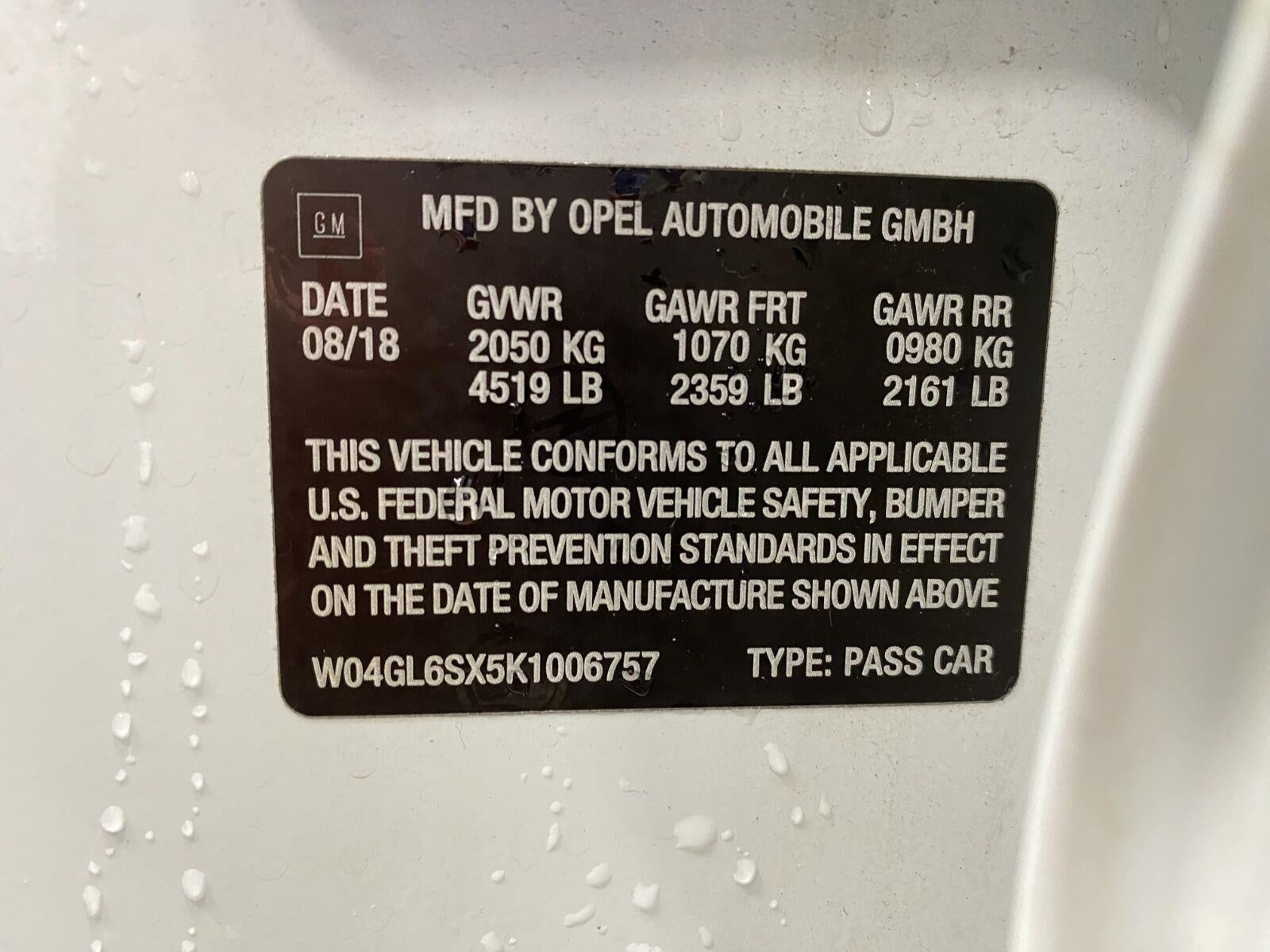 2019 Buick Regal Sportback 4dr Sdn Preferred FWD