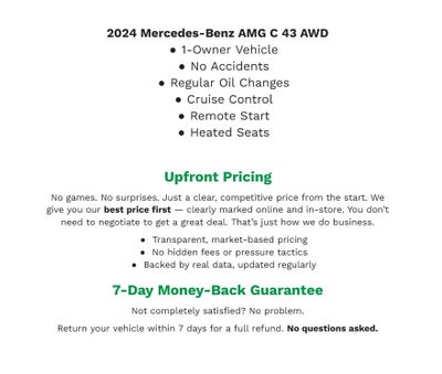 2024 Mercedes-Benz C-Class AMG® C 43 4MATIC® Sedan