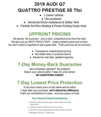 2019 Audi Q7 Prestige 55 TFSI quattro