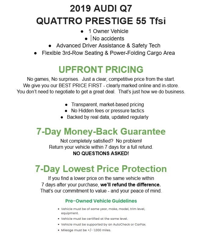 2019 Audi Q7 Prestige 55 TFSI quattro
