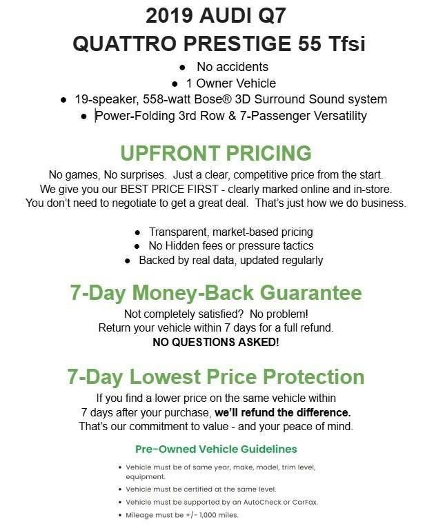 2019 Audi Q7 Prestige 55 TFSI quattro