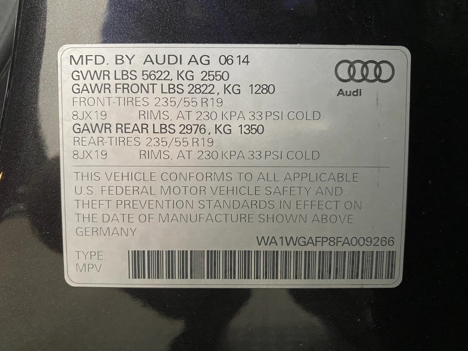 2015 Audi Q5 quattro 4dr 3.0T Prestige