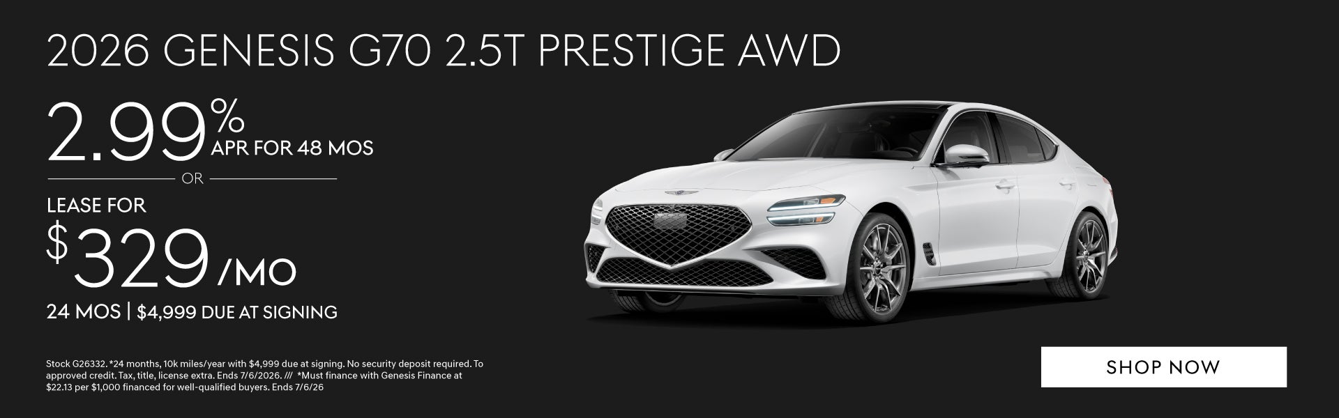2026 Genesis G70