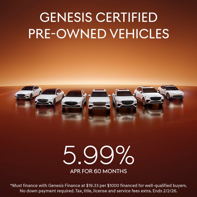 Genesis Certified Pre-Owned Vehicles