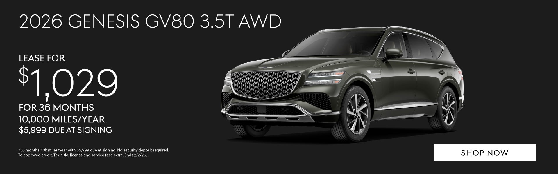 2026 Genesis GV80 3.5T AWD