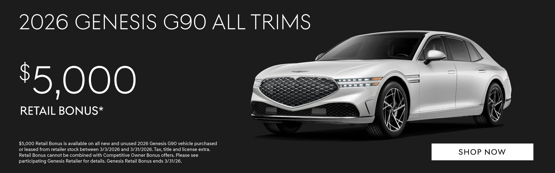 2026 Genesis G90 All Trims