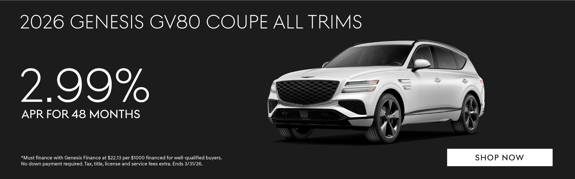 2026 Genesis GV80 Coupe All Trims